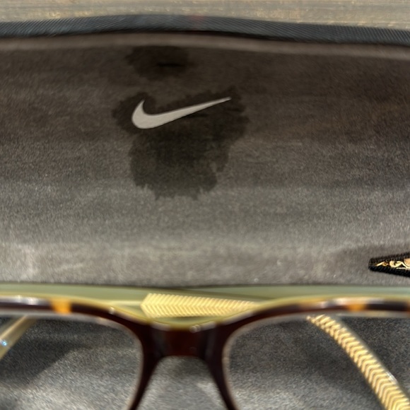 Nike -*Rx*- Greenish/Brown/Amber Eyeglass Frames - EUC w/ Nike hard-case